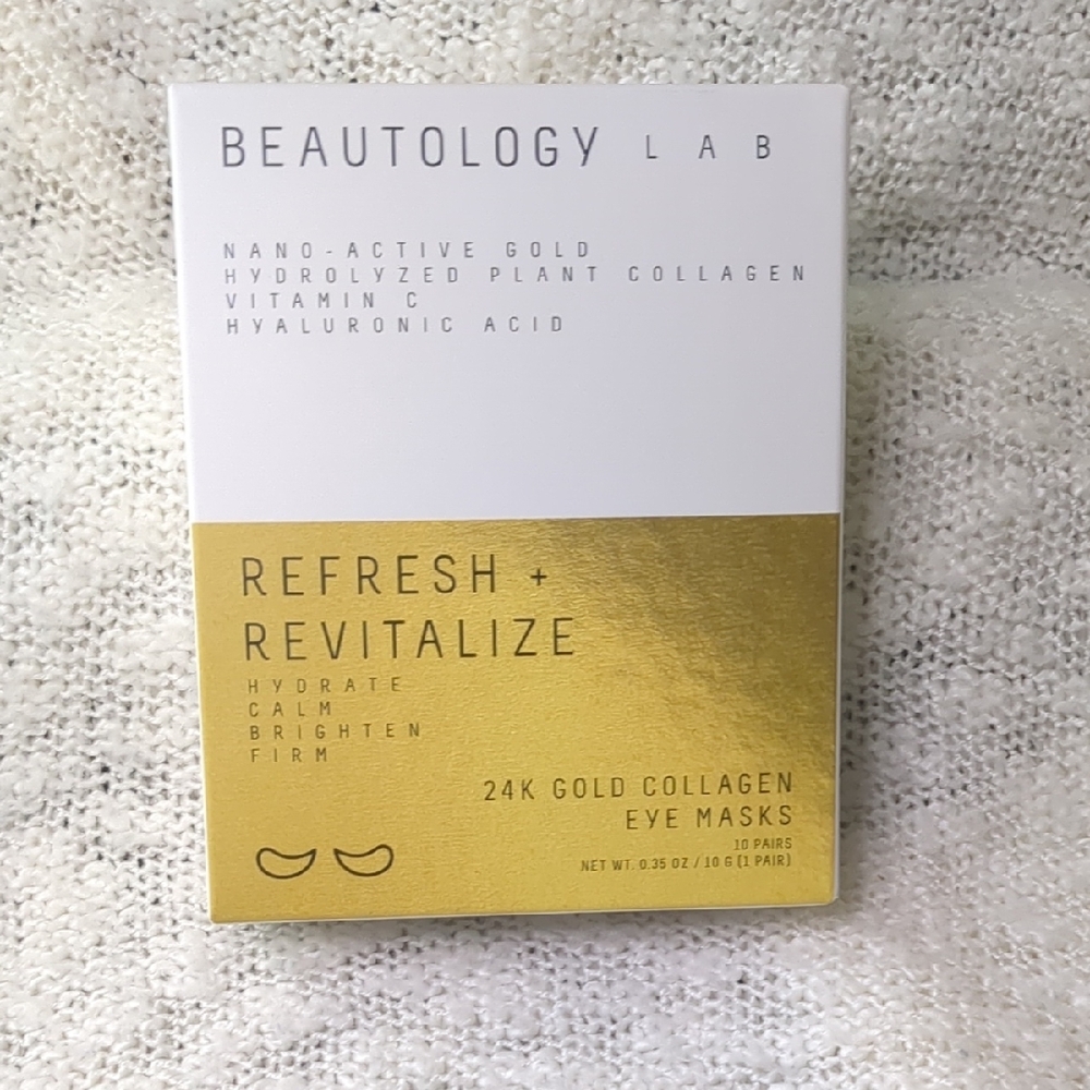 Beautology Lab 24K Gold Collagen Eye Masks, 10g/4.37oz (10 PAIRS)
